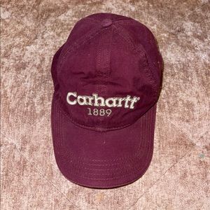 Burgandy & White Carhartt Baseball Hat